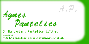 agnes pantelics business card